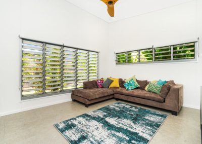 Hibiscus House Living Area with Breezway Louvres