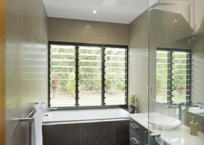 InsideOut House Bathroom with Breezway Louvres