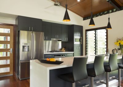 InsideOut House Kitchen Dining with Breezway Louvres