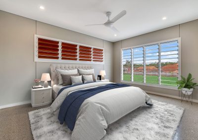 Jasmine House Bedroom with Breezway Louvres Open