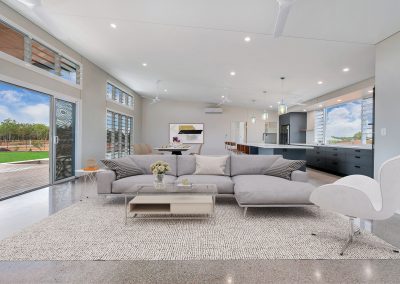 Jasmine House Living Area with Breezway Louvres