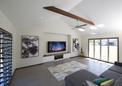 Melalueca House Ventilated Living Area with Breezway Louvres