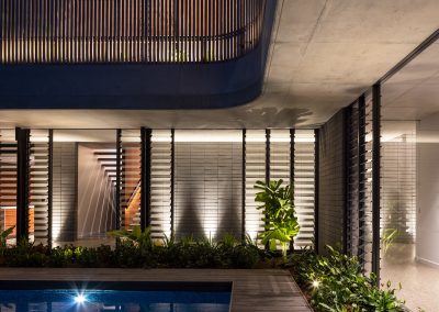 Poolside view with Breezway Louvres