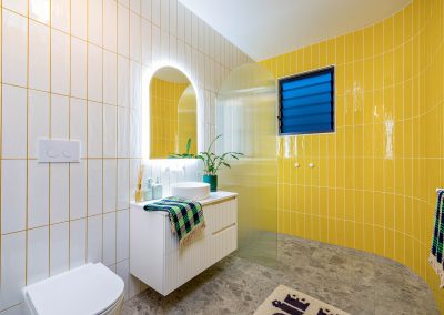 Add artistic flare to your bathroom designs with customisable Breezway Louvres