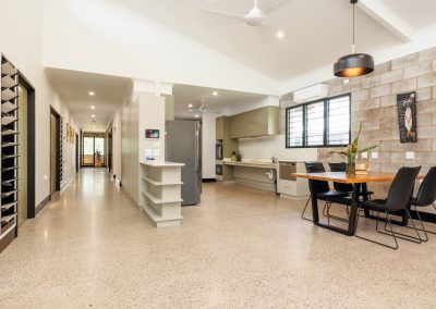 Inside the living area of Somervile Palmerston with Breezway Louvres