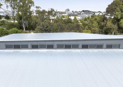 Outdoor view of Breezway Powerlouvre System