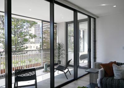 Private balcony space in IQ Burwood