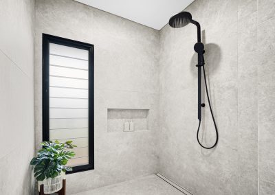Tropical Lifestyle Home Bathroom Shower with Breezway Louvres
