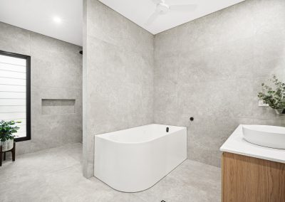 Tropical Lifestyle Home Bathroom with Breezway Louvres
