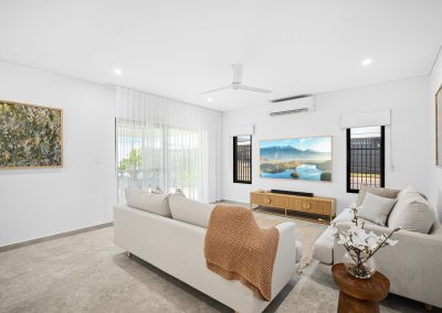 Tropical Lifestyle Home Living Area with Breezway Louvres