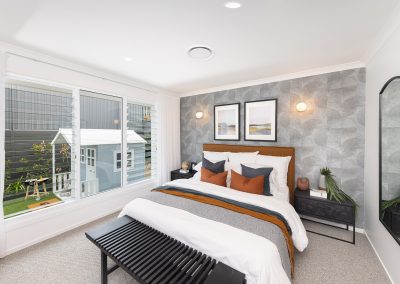 Breezway Louvres with fixed lite glazing are an ideal option for bedroom designs