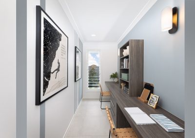 Tall narrow Breezway Louvres help ventilate smaller study areas within the home